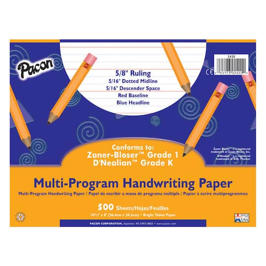Pacon&#xAE; 5/8&#x22; Ruled White Multi-Program Handwriting Paper, 2 Pack Bundle